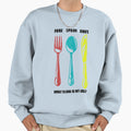 Fork Spoon Knife What Color Is My Joke Sweatshirt - Minimalist Print Unisex - T-Shirt, Sweatshirt, Hoodie