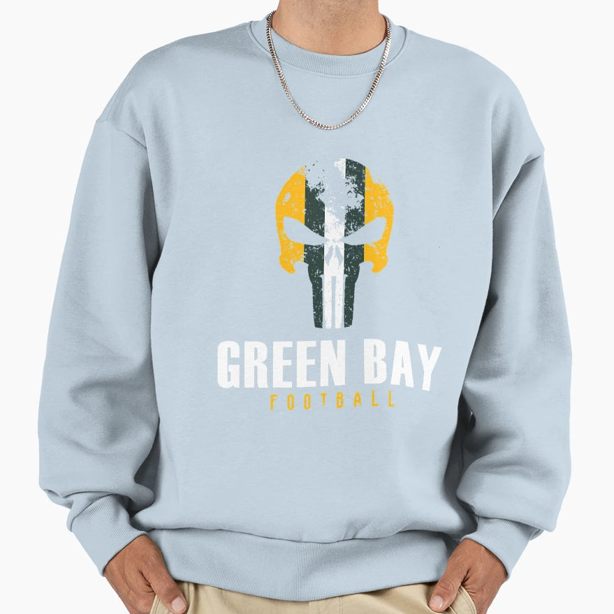Green Bay Football Fan Grunge Sweatshirt - Casual Everyday Wear Unisex - T-Shirt, Sweatshirt, Hoodie