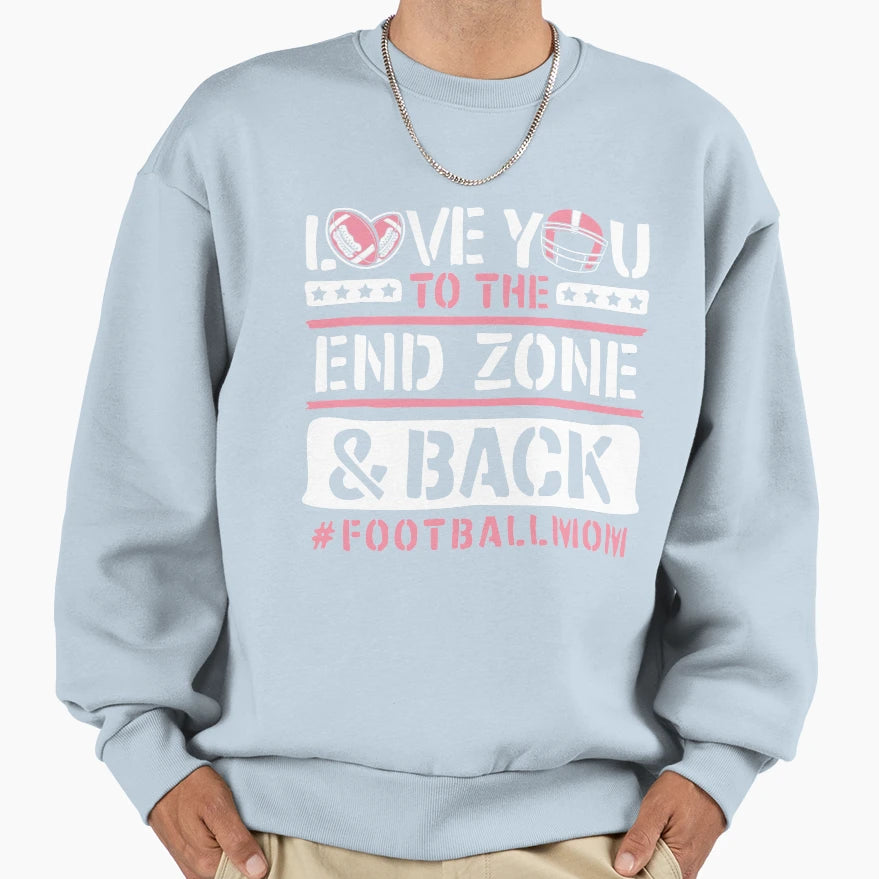 Love You To End Zone And Back 5 Sweatshirt - Minimalist Print Unisex - T-Shirt, Sweatshirt, Hoodie