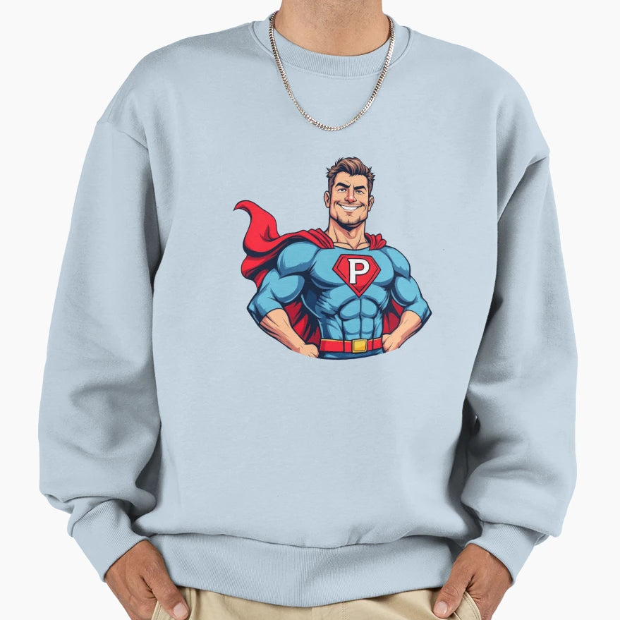 Super Papa Sweatshirt - Graphic Print Men Women - T-Shirt, Sweatshirt, Hoodie