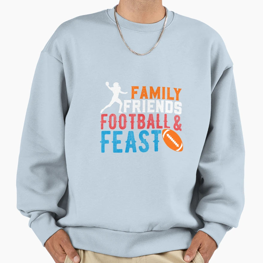 Thanksgiving Family Friends Sweatshirt - Fun Novelty Design for Adults - T-Shirt, Sweatshirt, Hoodie