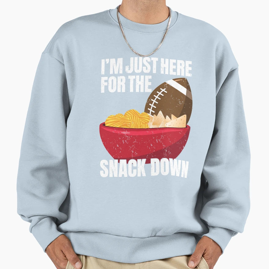 Im Just Here Snack Down Love Sweatshirt - Trendy Graphic for Adults - T-Shirt, Sweatshirt, Hoodie