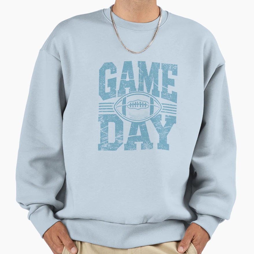 Game Day Football Grunge Sweatshirt - Custom Art Print for Adults - T-Shirt, Sweatshirt, Hoodie