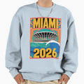 Miami 2026 Ocean Wave Football V18 T-Shirt - Trendy Graphic Unisex - T-Shirt, Sweatshirt, Hoodie