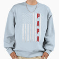 Mens Proud Papa Funny Fathers Day Sweatshirt - Minimalist Print for Adults - T-Shirt, Sweatshirt, Hoodie