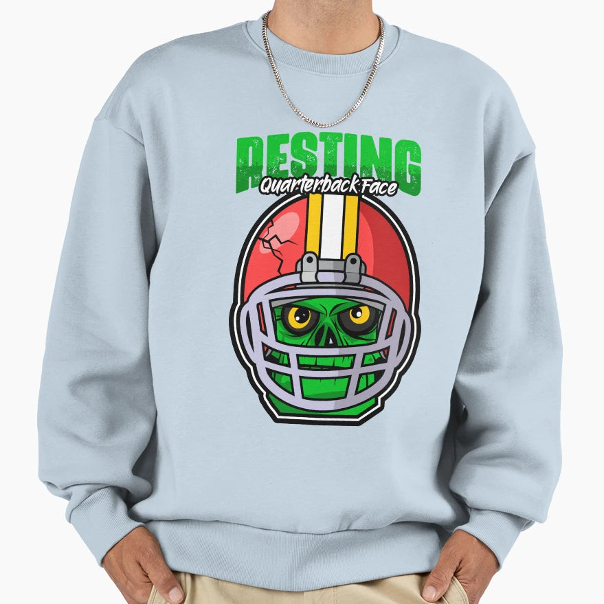 Funny Football Quarterback Zombie Sweatshirt - Trendy Graphic for Adults - T-Shirt, Sweatshirt, Hoodie