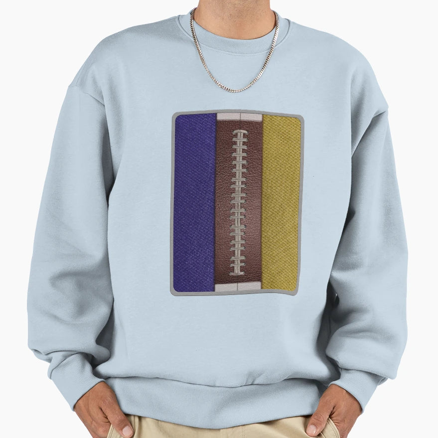 Football Purple Black Yellow Sweatshirt - Casual Everyday Wear for Adults - T-Shirt, Sweatshirt, Hoodie