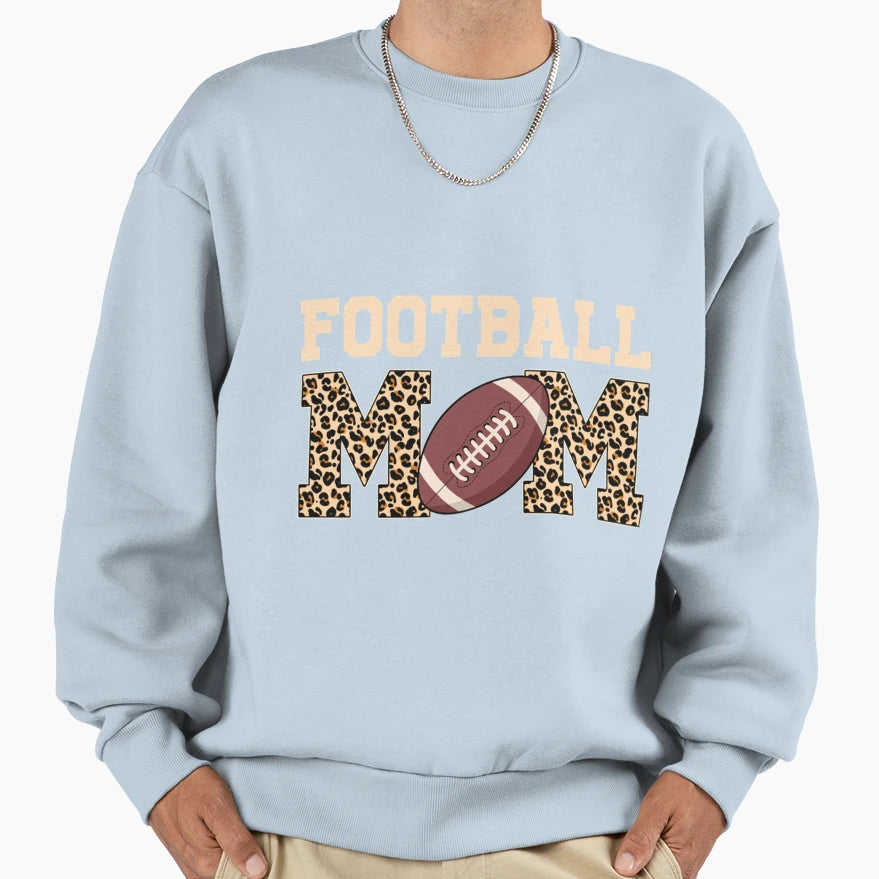Football Moms Leopard Mothers Day T-Shirt - Graphic Print for Adults - T-Shirt, Sweatshirt, Hoodie