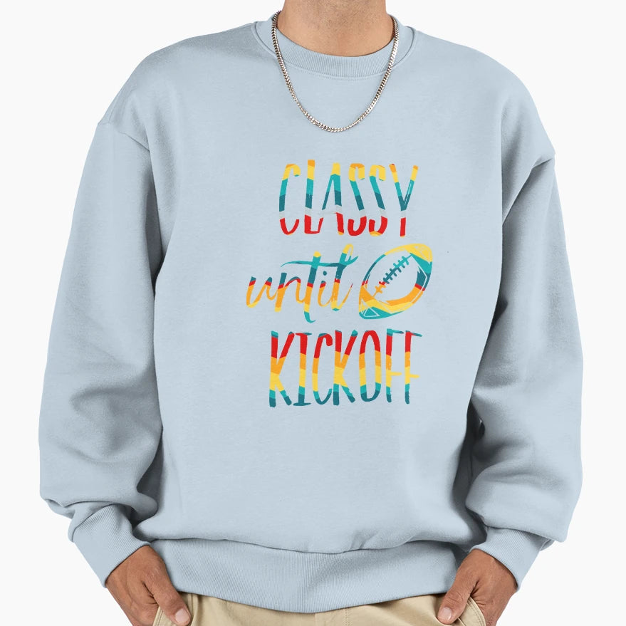 Football Mom Funny Footballs Sweatshirt - Minimalist Print for Adults - T-Shirt, Sweatshirt, Hoodie