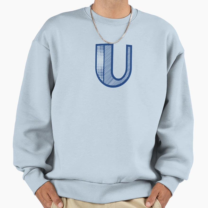 Modern Monogram Initial Letter U Sweatshirt - Trendy Graphic for Adults - T-Shirt, Sweatshirt, Hoodie