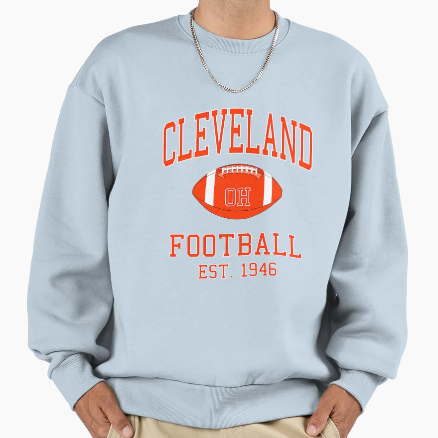 Cleveland Football Sweatshirt - Streetwear Style Unisex - T-Shirt, Sweatshirt, Hoodie
