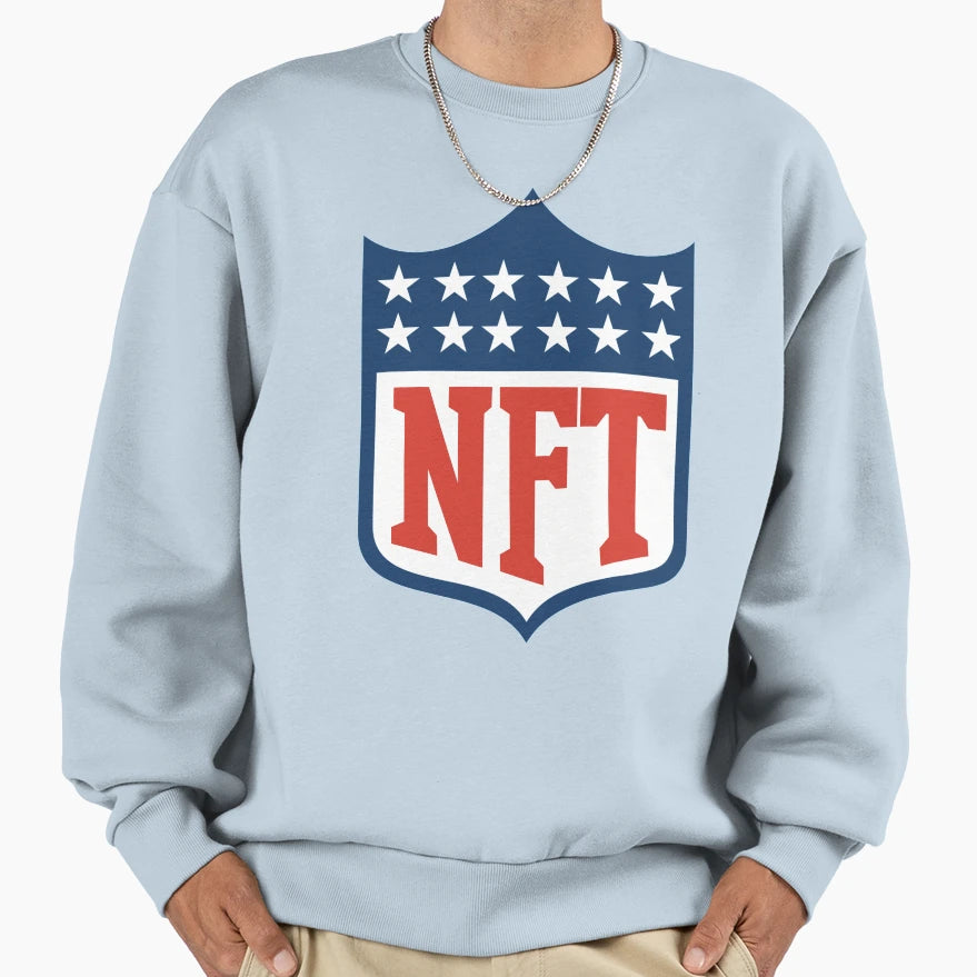 Nft Crypto Art Designed To Like Nfl Sweatshirt - Trendy Graphic Men Women - T-Shirt, Sweatshirt, Hoodie