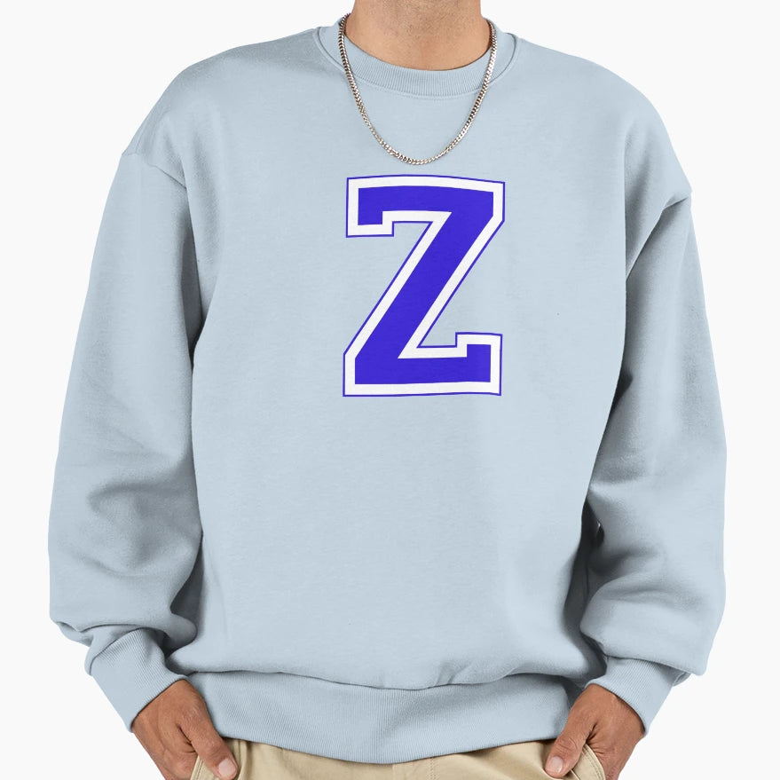 Varsity Letter Z Sweatshirt - Novelty Apparel for Adults - T-Shirt, Sweatshirt, Hoodie