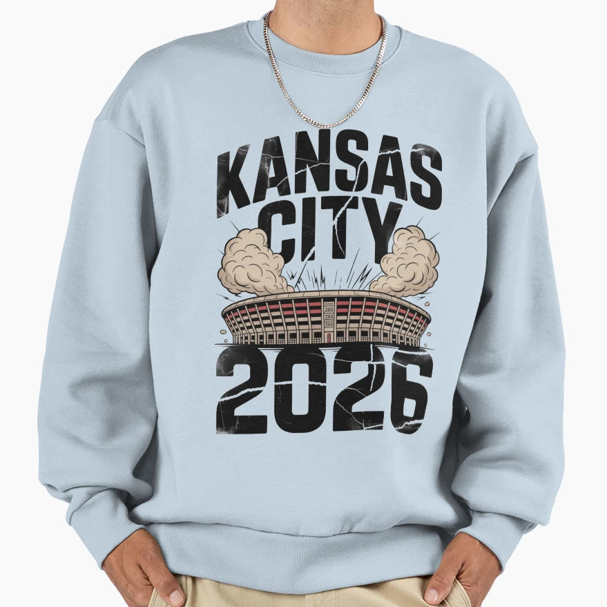 Kansas City 2026 Arrowhead Stadium T-Shirt - Fun Novelty Design for Adults - T-Shirt, Sweatshirt, Hoodie