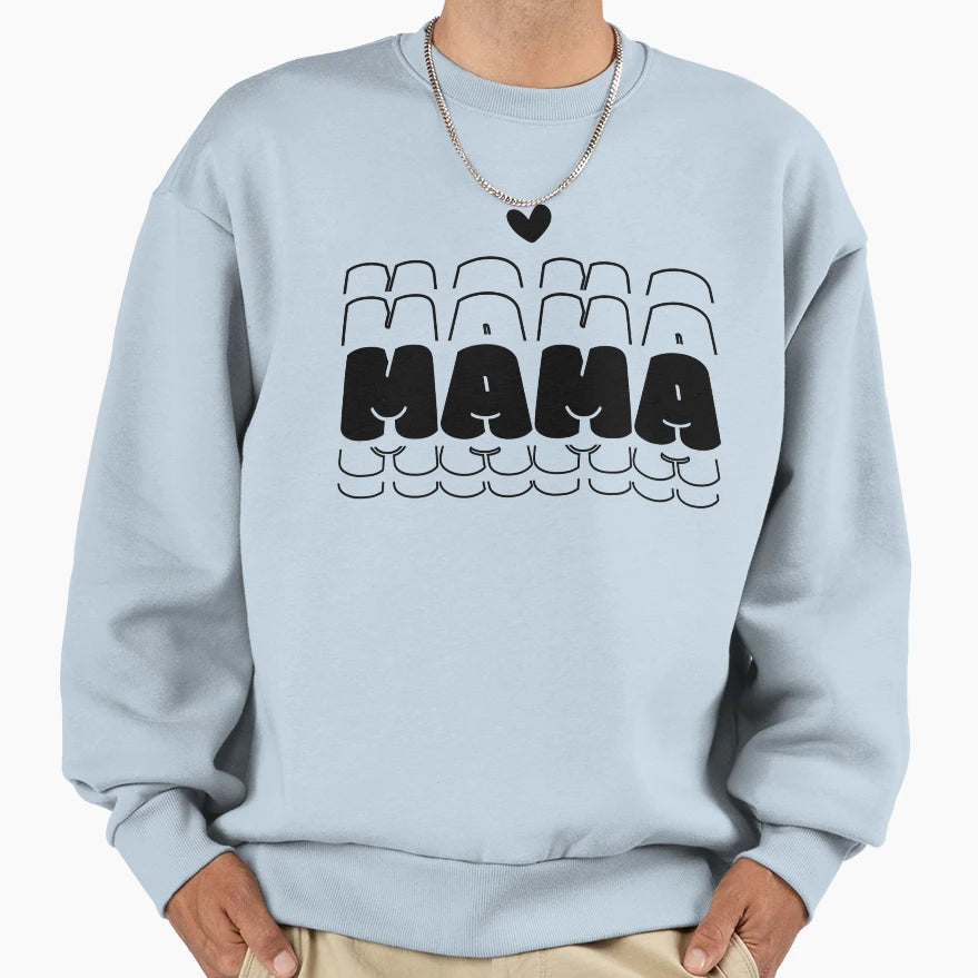 Mommy Mode Mama Text Sweatshirt - Casual Everyday Wear for Adults - T-Shirt, Sweatshirt, Hoodie