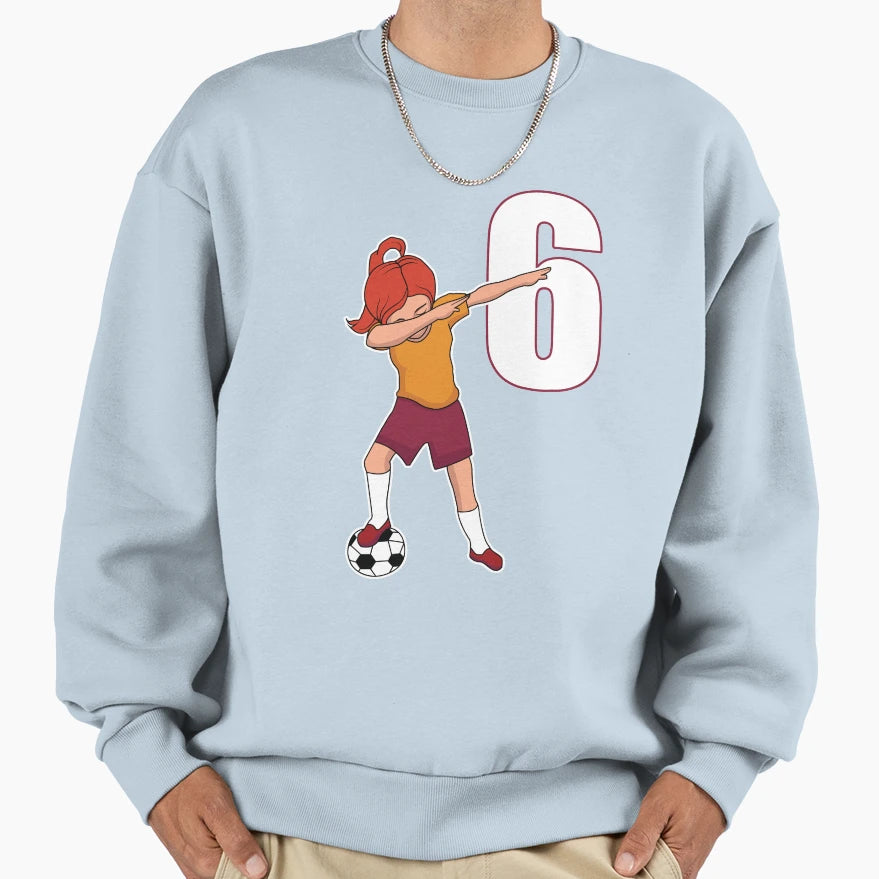 Awesome Soccer Player Number 6 Sweatshirt - Novelty Apparel Men Women - T-Shirt, Sweatshirt, Hoodie