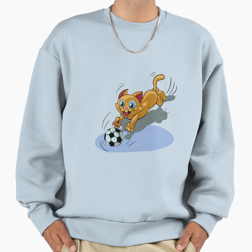 Meow I Like Soccer Too Sweatshirt - Novelty Apparel Men Women - T-Shirt, Sweatshirt, Hoodie