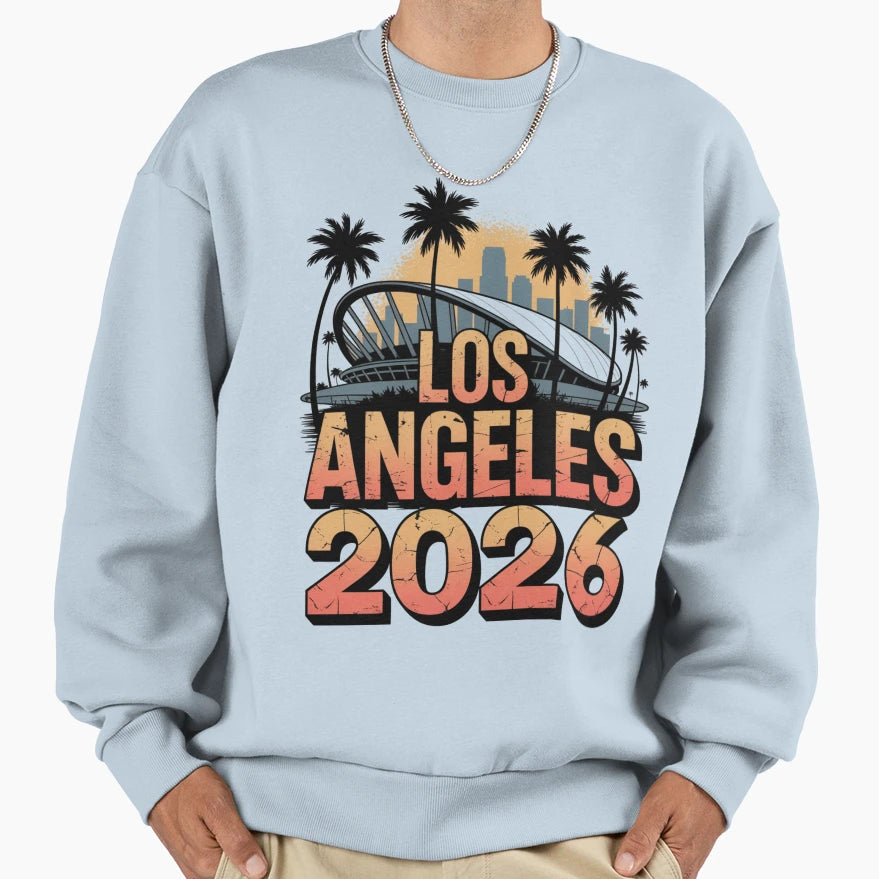 Los Angeles 2026 Palm Tree Sunset V7 T-Shirt - Custom Art Print for Adults - T-Shirt, Sweatshirt, Hoodie
