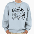 Faith Family Football Christian Christian Hoodie - Minimalist Print Unisex - T-Shirt, Sweatshirt, Hoodie