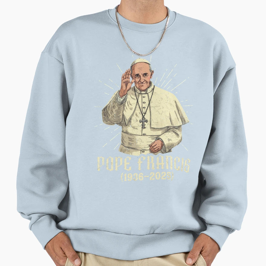 Pope Francis 1936 2025 Sweatshirt - Minimalist Print Men Women - T-Shirt, Sweatshirt, Hoodie