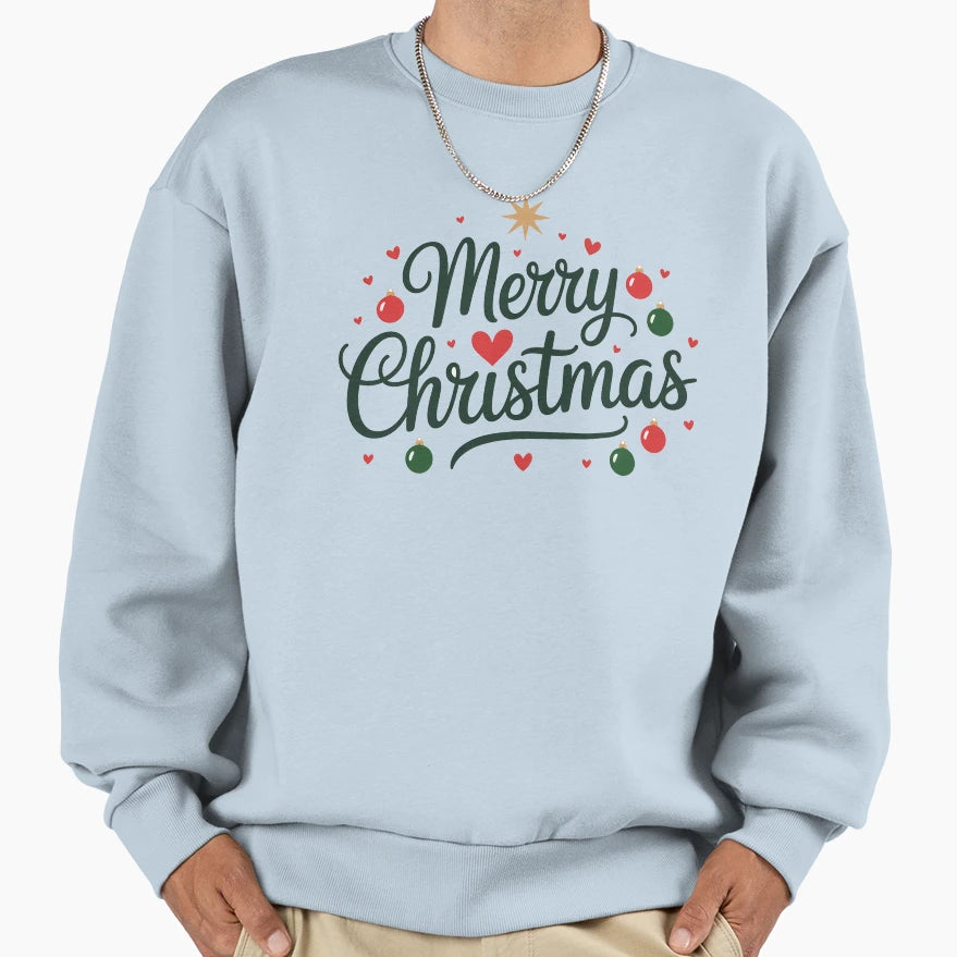 Santas Favorite Human Merry Squad Sweatshirt - Minimalist Print Men Women - T-Shirt, Sweatshirt, Hoodie