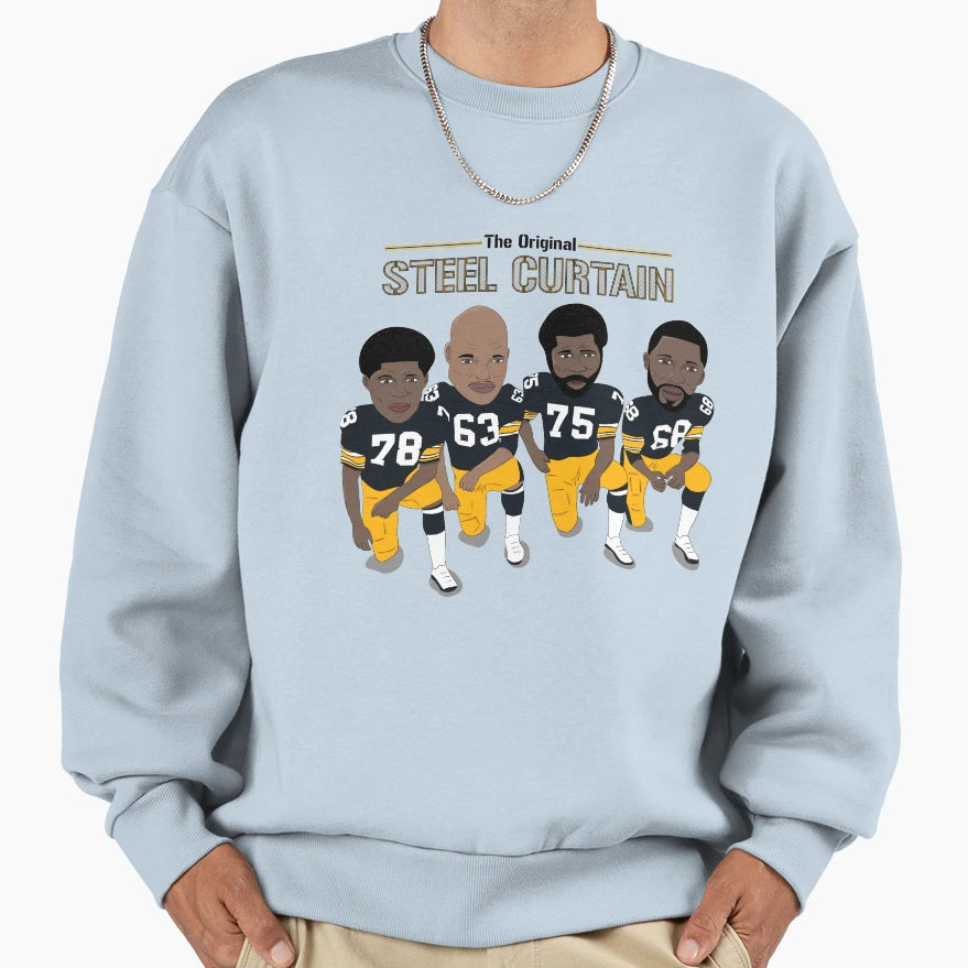 Steel Curtain Pittsburgh Steelers Sweatshirt - Streetwear Style Men Women - T-Shirt, Sweatshirt, Hoodie