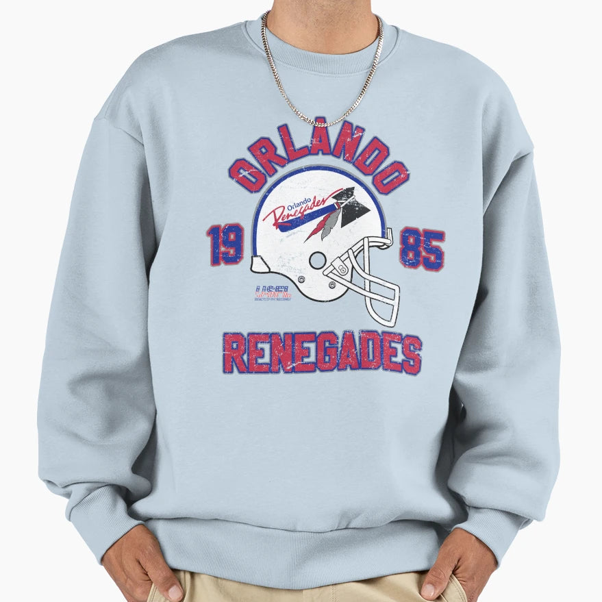 Distressed Orlando Renegades Helmet Sweatshirt - Custom Art Print Men Women - T-Shirt, Sweatshirt, Hoodie