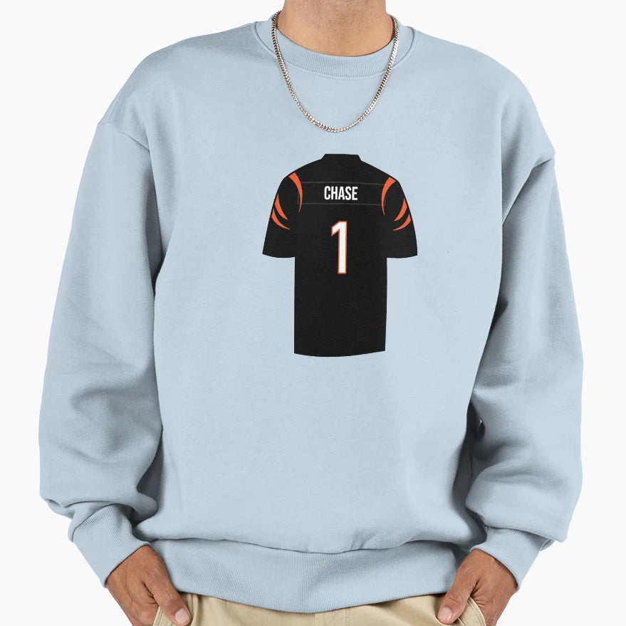 Jamarr Chase Jersey Sweatshirt - Aesthetic Graphic for Adults - T-Shirt, Sweatshirt, Hoodie