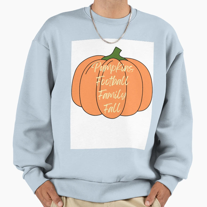 Pumpkins Football Family Fall Sweatshirt - Unique Graphic for Adults - T-Shirt, Sweatshirt, Hoodie