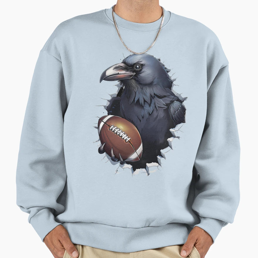 Raven Football Sweatshirt - Custom Art Print for Adults - T-Shirt, Sweatshirt, Hoodie