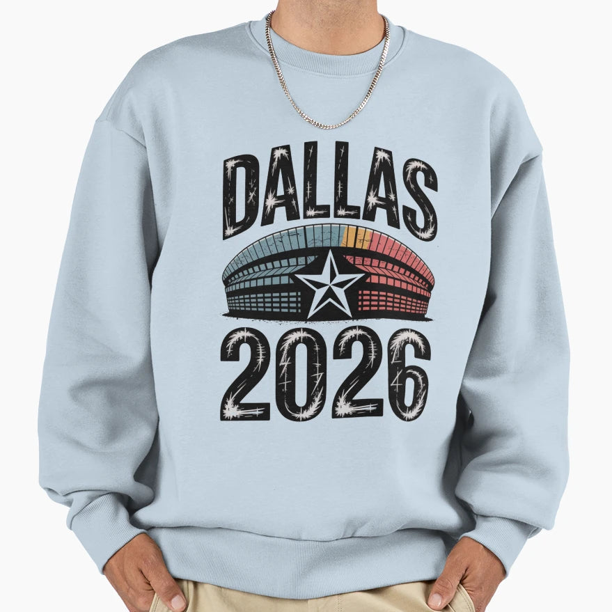Dallas 2026 Texas Soccer Souvenir V10 T-Shirt - Minimalist Print for Adults - T-Shirt, Sweatshirt, Hoodie