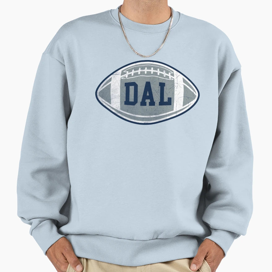 Dallas Throwback Football Sweatshirt - Trendy Graphic for Adults - T-Shirt, Sweatshirt, Hoodie