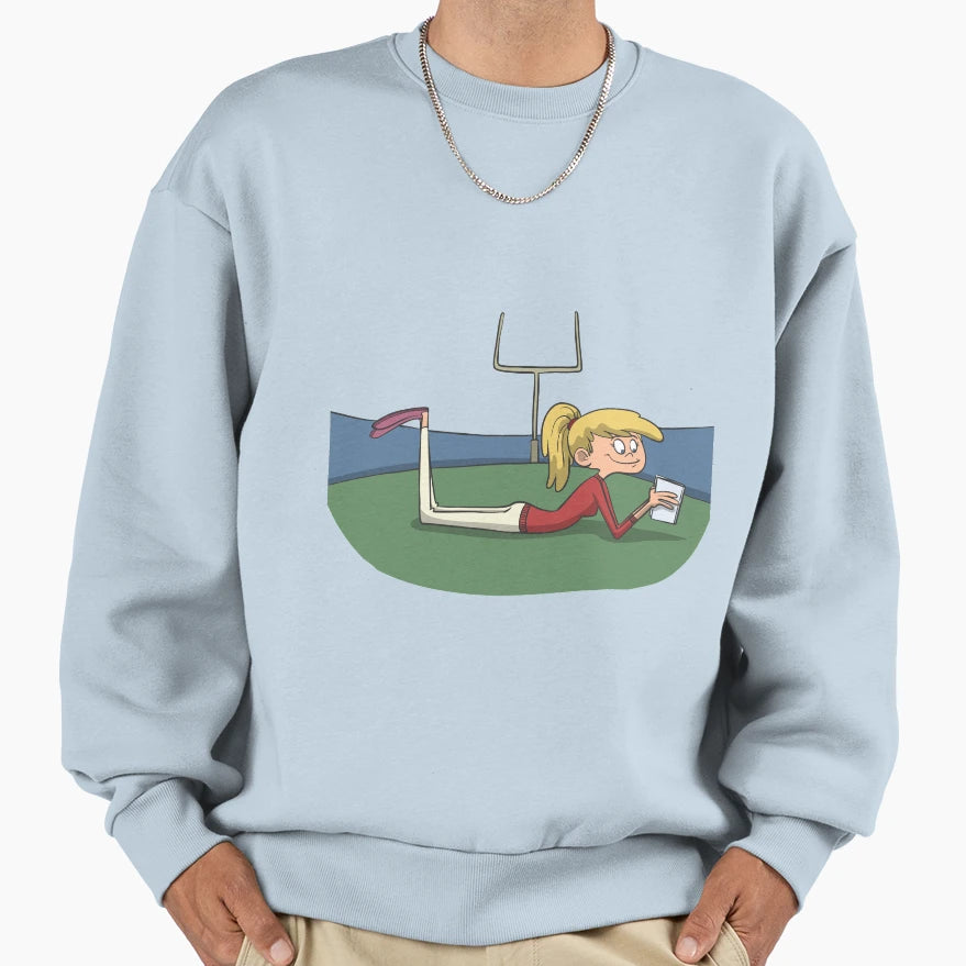 Book Reading Football Stadium Sweatshirt - Unique Graphic for Adults - T-Shirt, Sweatshirt, Hoodie