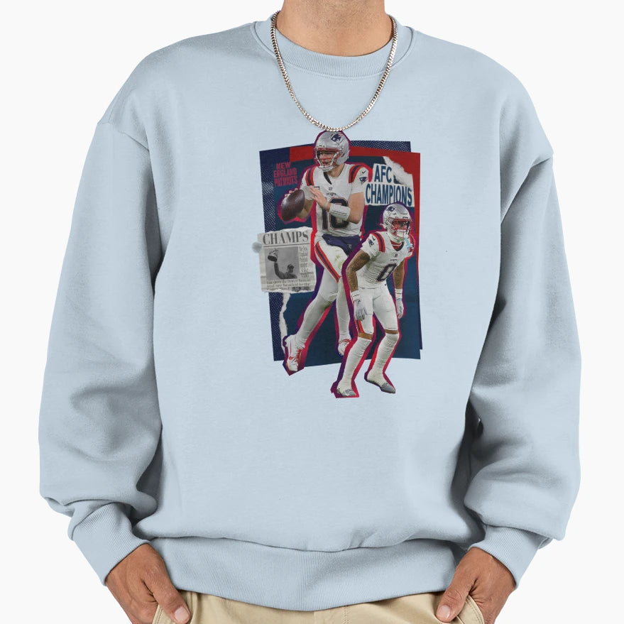 New England Patriots Sweatshirt - Custom Art Print Men Women - T-Shirt, Sweatshirt, Hoodie