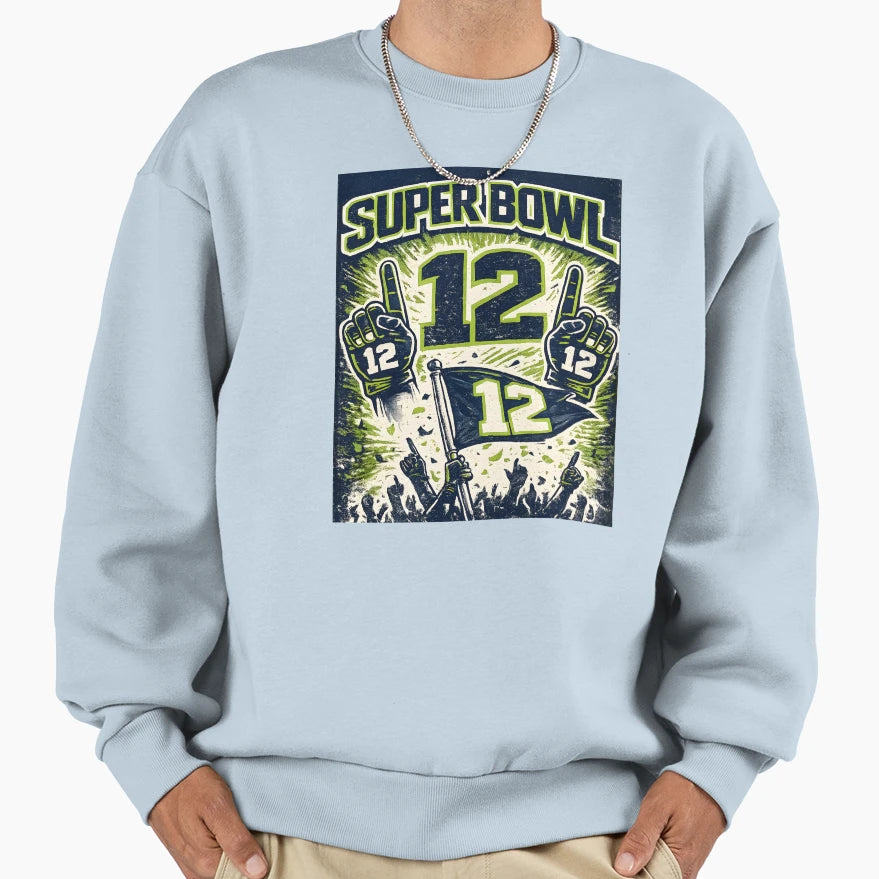 Seattle Seahawks Sweatshirt - Trendy Graphic Unisex - T-Shirt, Sweatshirt, Hoodie