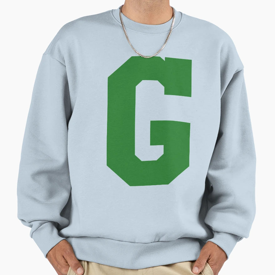 Alphabet Green G Sports Letter G Sweatshirt - Unique Graphic Unisex - T-Shirt, Sweatshirt, Hoodie