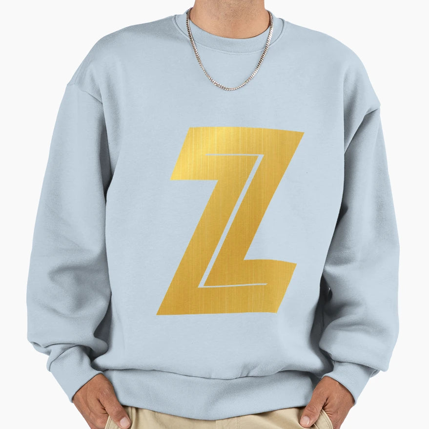 Z Letter Golden Initials Serie Sweatshirt - Aesthetic Graphic Men Women - T-Shirt, Sweatshirt, Hoodie