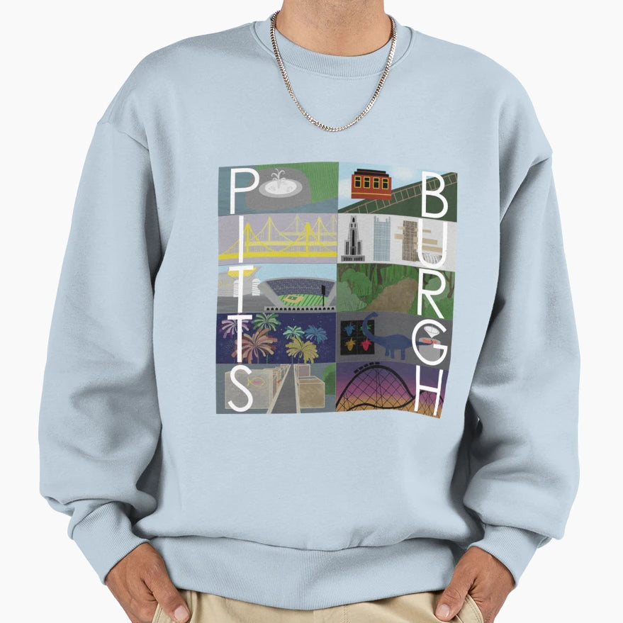 Pittsburgh Attractions T-Shirt - Custom Art Print Unisex - T-Shirt, Sweatshirt, Hoodie