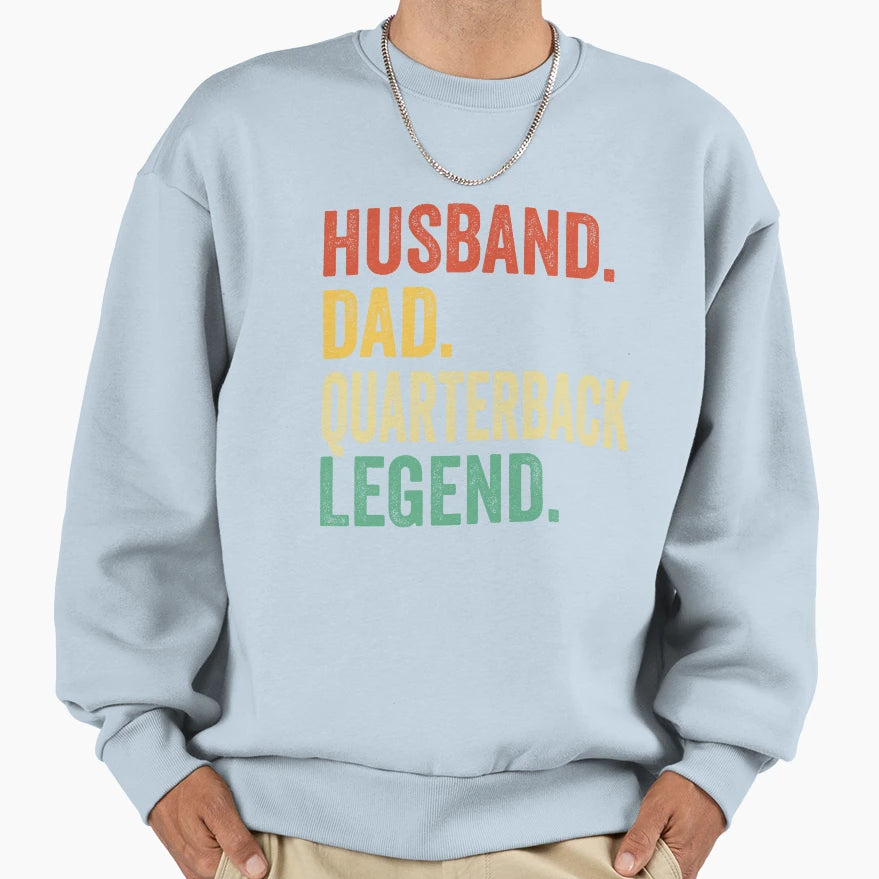 Quarterback Dad Gift Husband T-Shirt - Aesthetic Graphic Men Women - T-Shirt, Sweatshirt, Hoodie