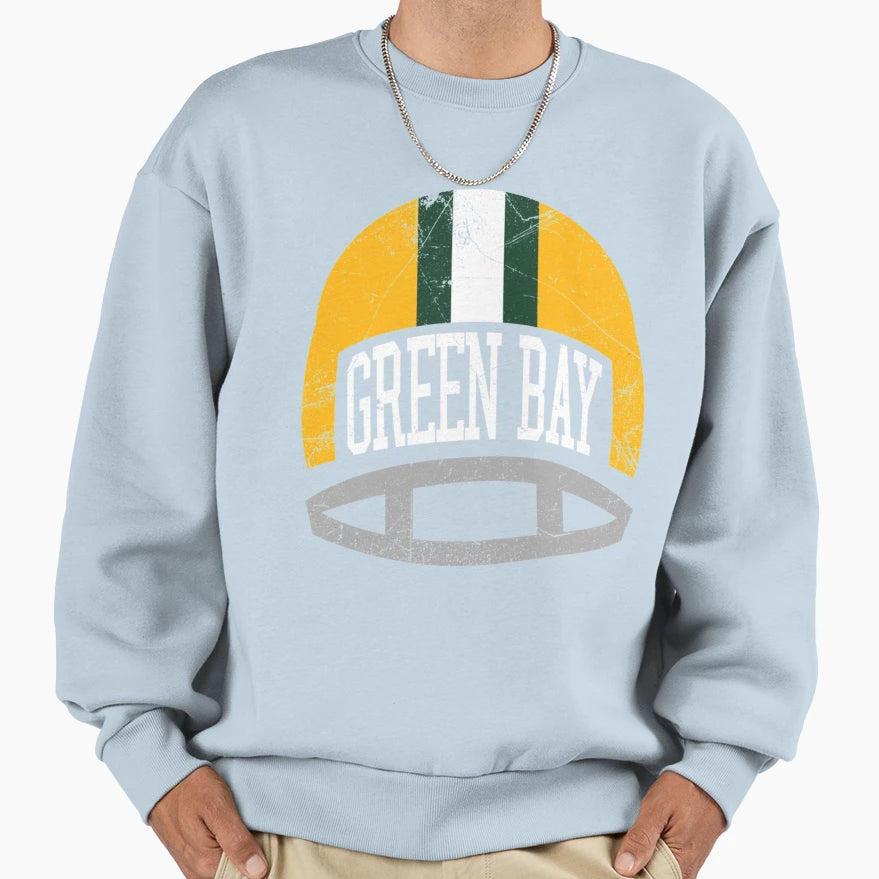 Green Bay Helmet Sweatshirt - Trendy Graphic Unisex - T-Shirt, Sweatshirt, Hoodie