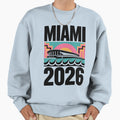 Miami 2026 Ocean Wave Football V22 T-Shirt - Fun Novelty Design Men Women - T-Shirt, Sweatshirt, Hoodie