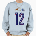 G O T Number 12 Football Sweatshirt - Novelty Apparel for Adults - T-Shirt, Sweatshirt, Hoodie