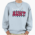 Soccer Aunt Leopard Checkered Sweatshirt - Custom Art Print Men Women - T-Shirt, Sweatshirt, Hoodie