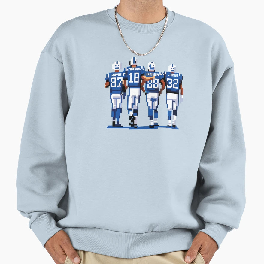 Indianapolis Colts Legends 8 Bit Sweatshirt - Graphic Print Men Women - T-Shirt, Sweatshirt, Hoodie