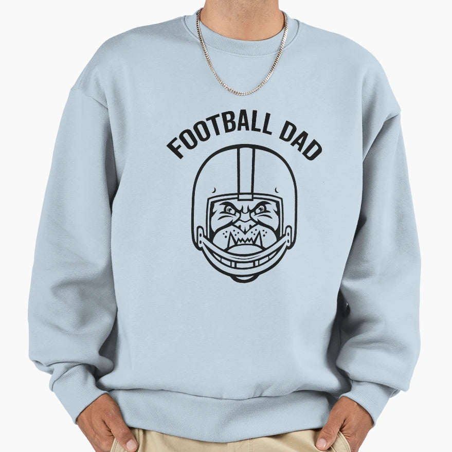 Bulldog American Football Dad Helmet Sweatshirt - Unique Graphic Unisex - T-Shirt, Sweatshirt, Hoodie