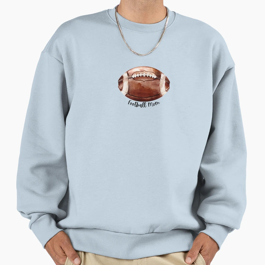 Football Mom Watercolor Sweatshirt - Graphic Print Unisex - T-Shirt, Sweatshirt, Hoodie