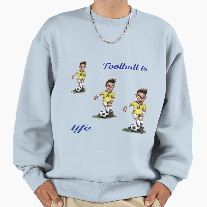 He Plays Football Sweatshirt - Fun Novelty Design Unisex - T-Shirt, Sweatshirt, Hoodie