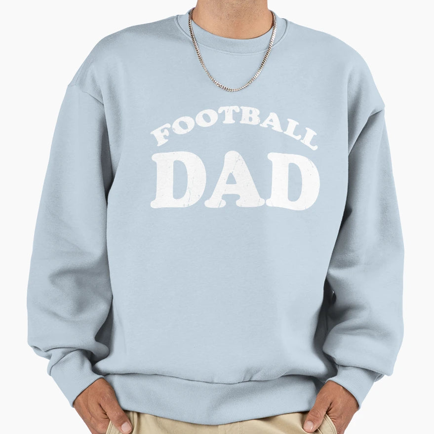 Football Dad Gift Proud Father Distressed T-Shirt - Minimalist Print Unisex - T-Shirt, Sweatshirt, Hoodie