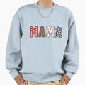 Baseball Mama Checkered Bow Sweatshirt - Trendy Graphic Men Women - T-Shirt, Sweatshirt, Hoodie