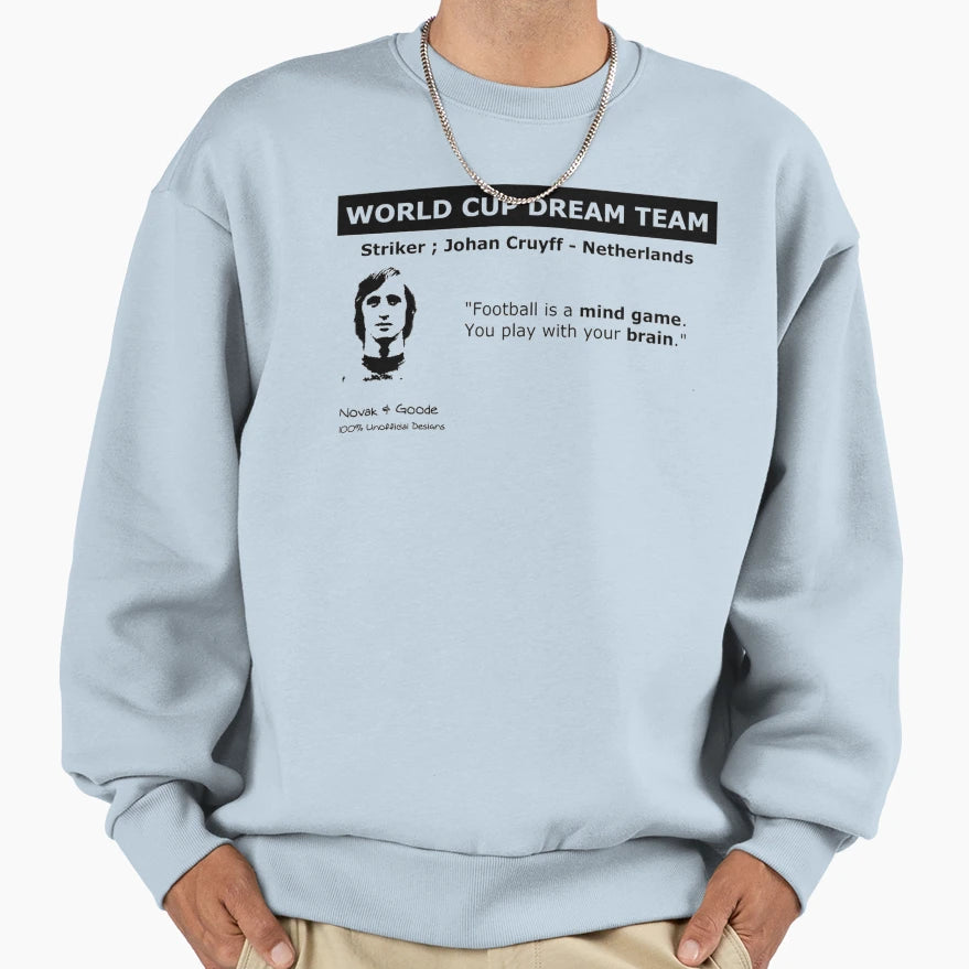 Johan Cruyff Netherlands Sweatshirt - Custom Art Print Unisex - T-Shirt, Sweatshirt, Hoodie